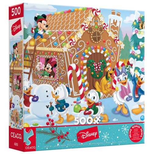 Ceaco Mickey's Gingerbread House 500 Piece Disney Holiday Puzzle | Ceaco