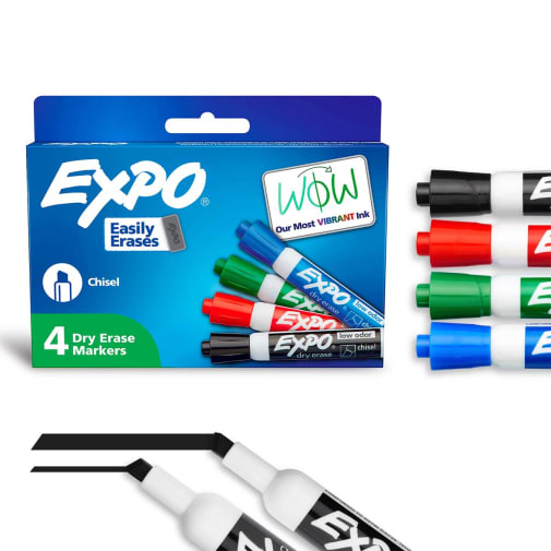 Chisel Point Expo Low Odor Markers Box of 4