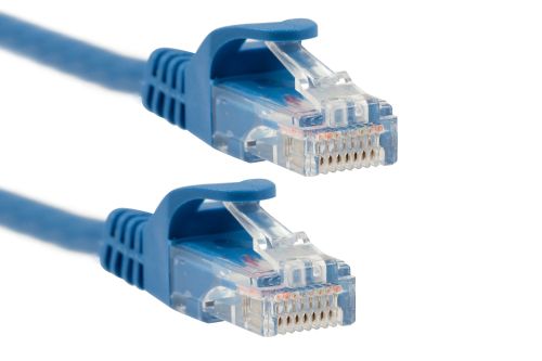 Image of Cat6 Ethernet Patch Cable, Snagless, UTP, 5 ft, Blue