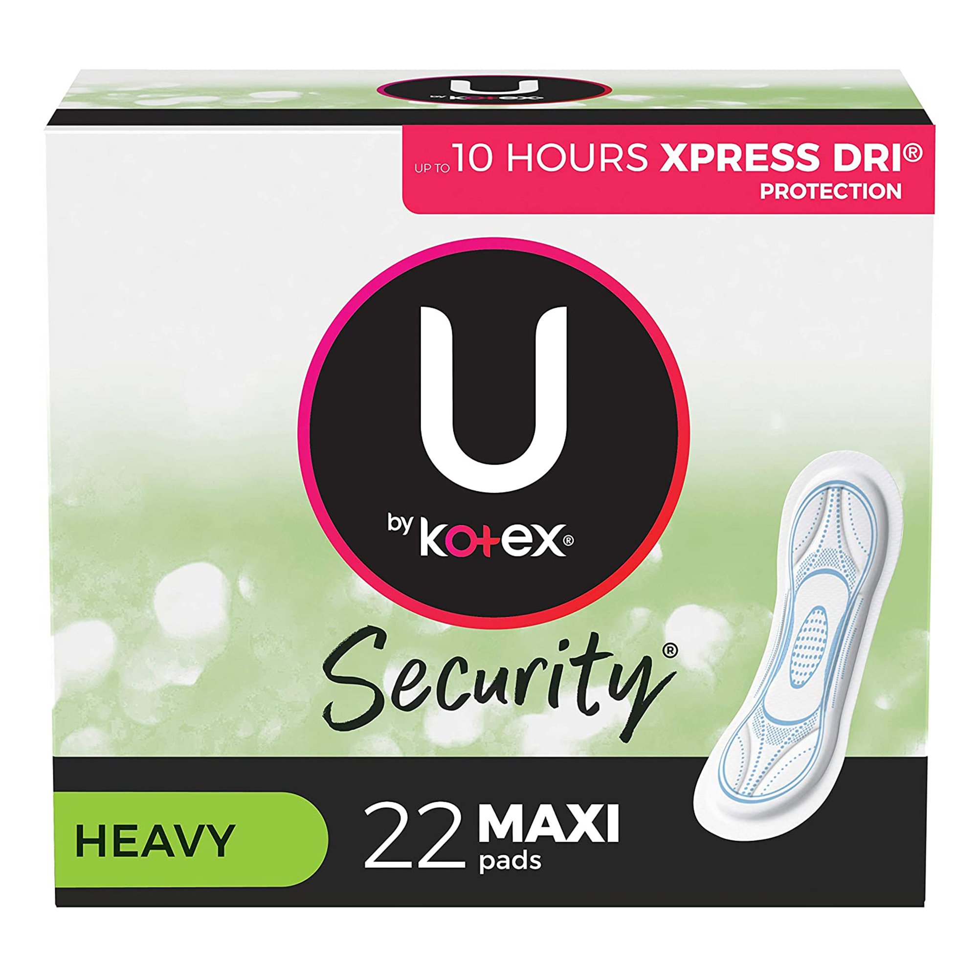 U by Kotex Security Maxi Pad, Heavy Absorbency MK 988496