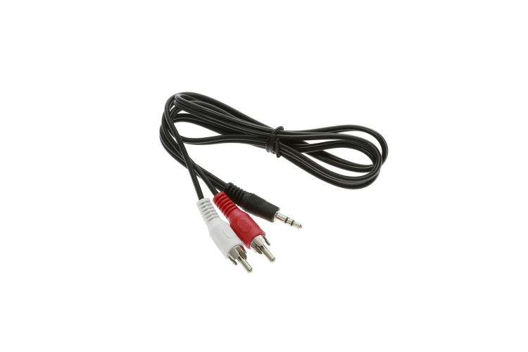Audio Cable 3.5mm Male to (2)RCA Male Y-Cable, 3ft