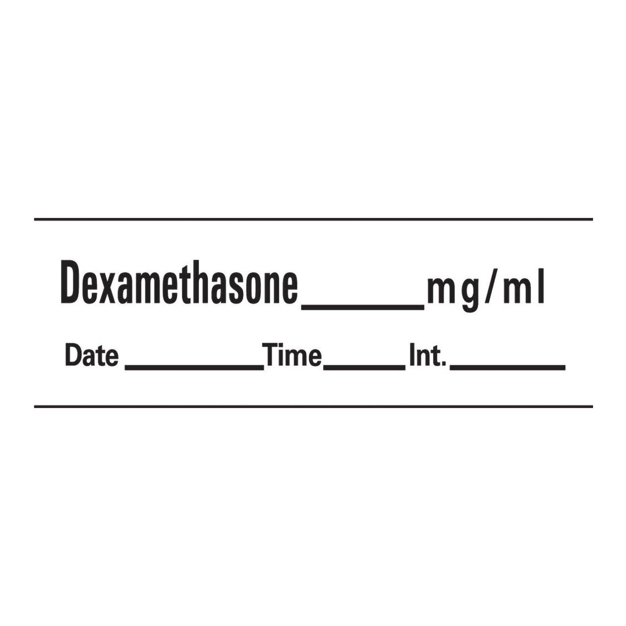 Barkley Anesthesia Label Tape, Dexamethasone, 1/2 x 1-1/2 Inch MK 486906