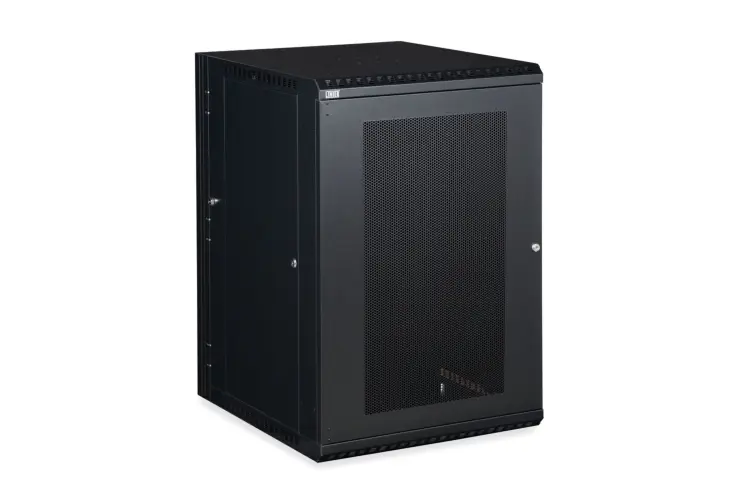18U LINIER Swing-Out Wall Mount Cabinet - Vented Door