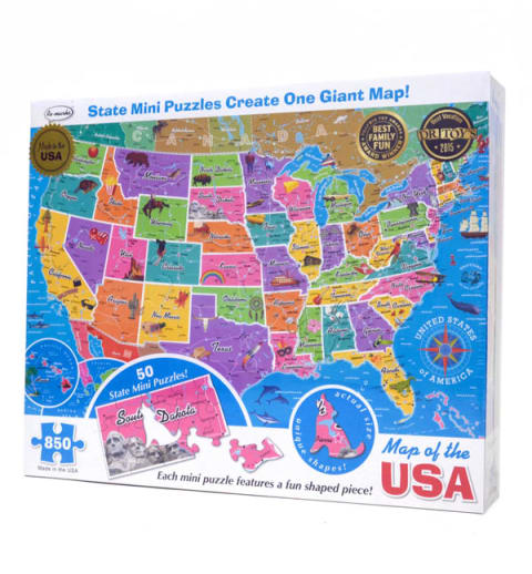 Map of the USA Puzzle (850 pieces)