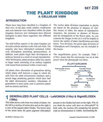 Plant Kingdom Microslide Lesson Set