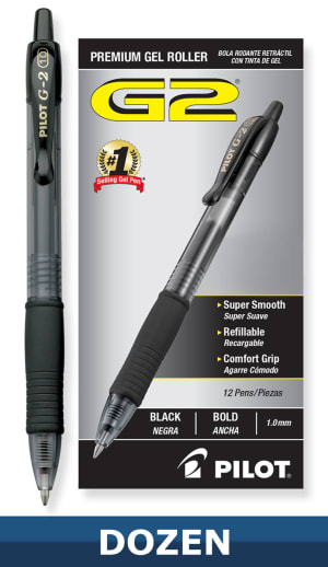 G2 1.0 Bold Pen - Black (box of 12)