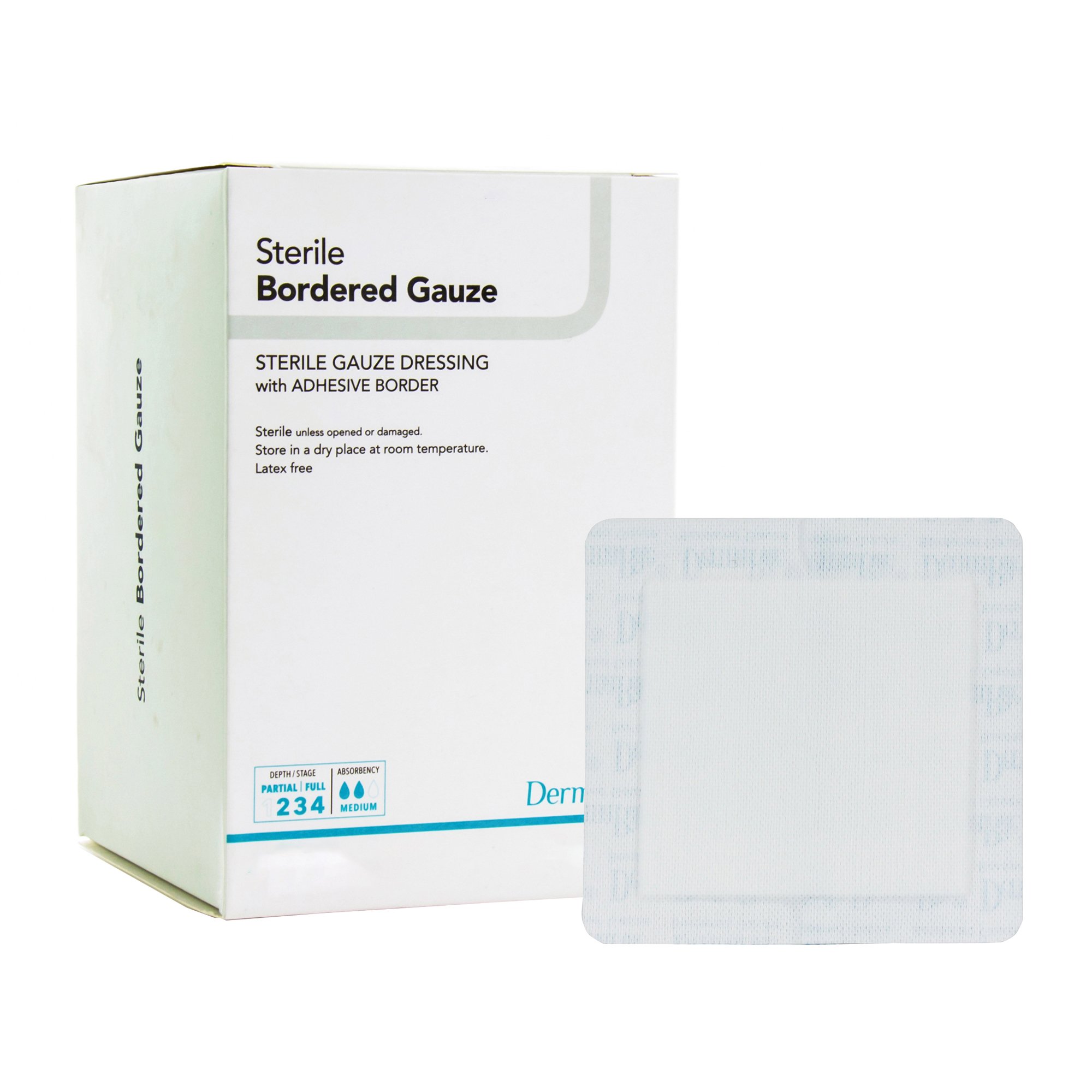 DermaRite Sterile Gauze Adhesive Dressing, 4 x 10 Inch MK 946446