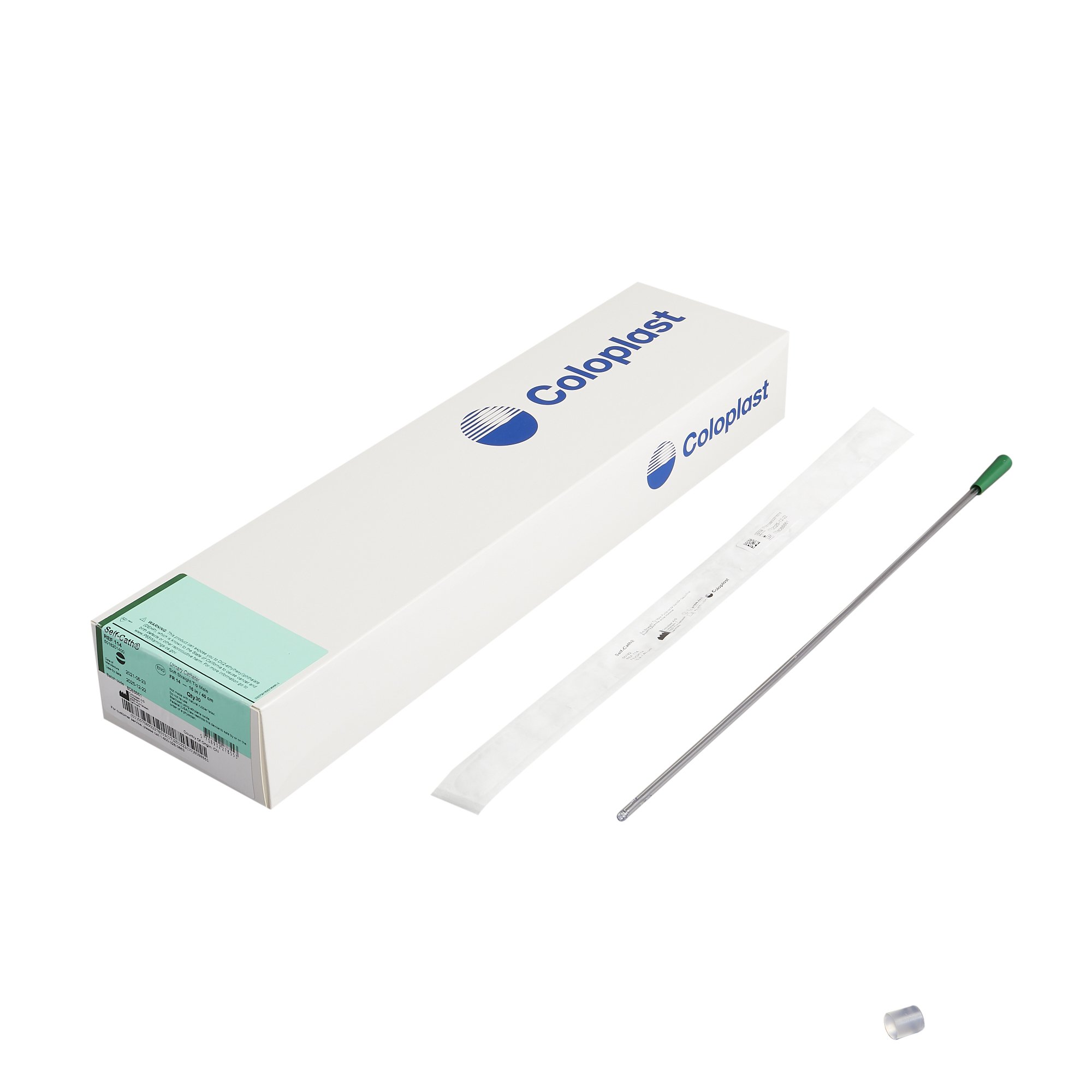 Coloplast Self-Cath Urethral Catheter, Straight Tip, Green, 14 Fr. 16 in. MK 333463