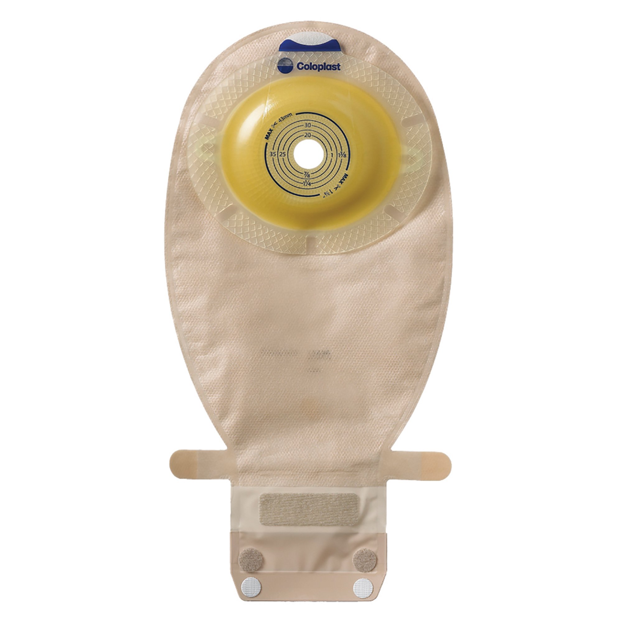 Assura Original Two-Piece Transparent Ostomy Pouch, 60 mm Flange, Blue Match MK 539763