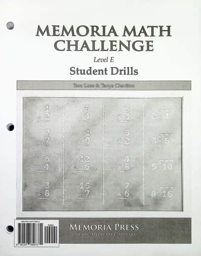 Memoria Math Challenge Level E Student Drills