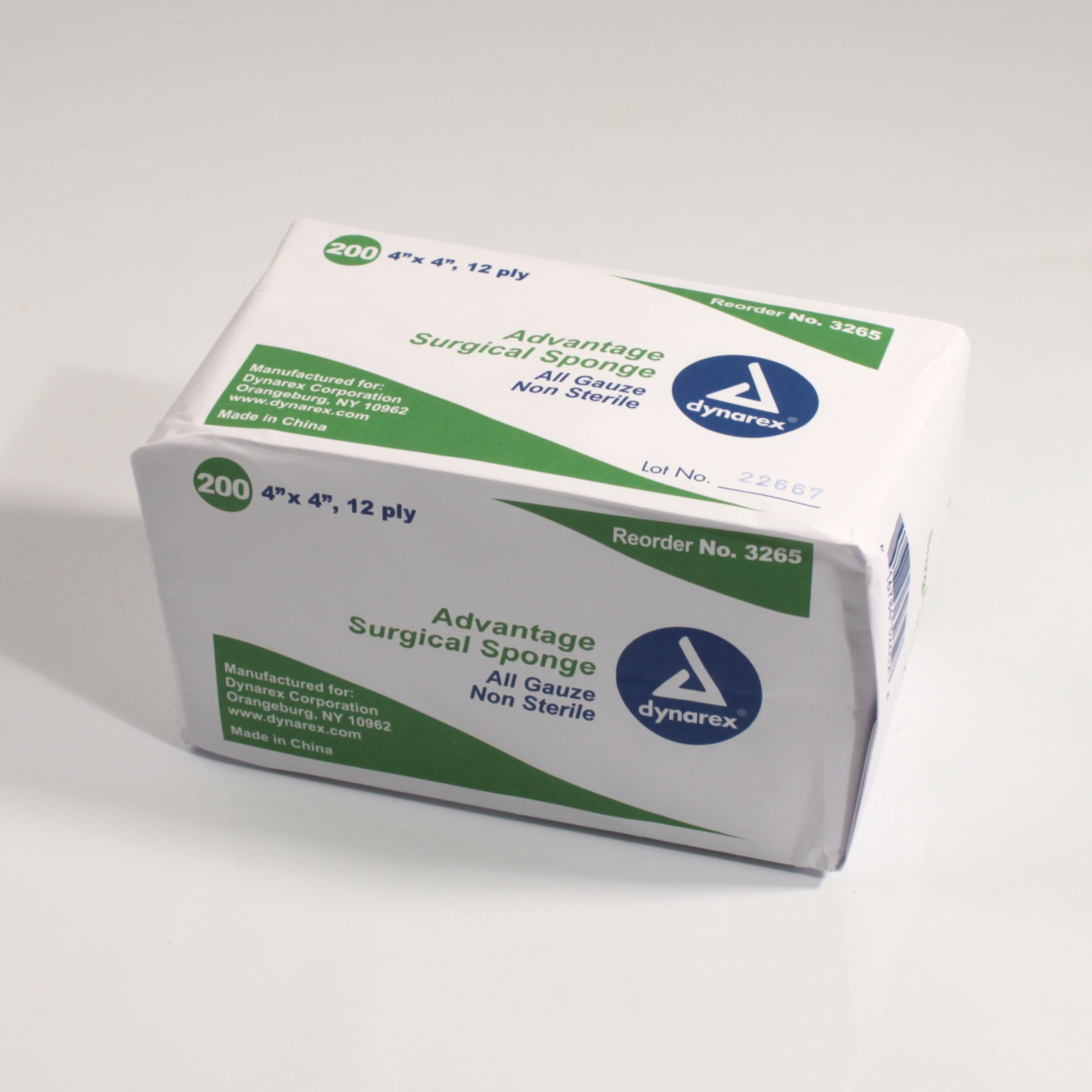 Advantage Gauze Sponge, 4 x 4 Inch, 12-Ply MK DYN-3265