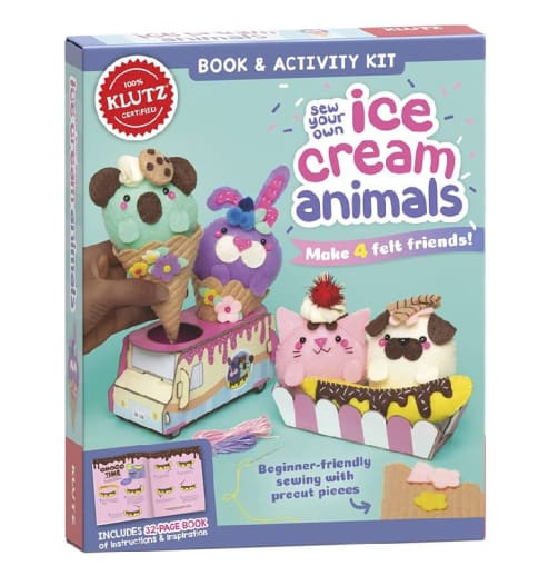 Klutz Sew Your Own Ice Cream Animals Activity Kit