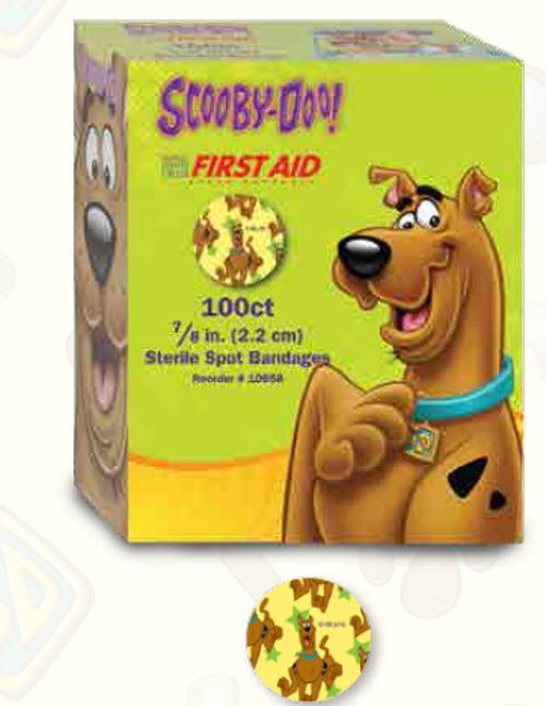 American White Cross Stat Strip Scooby-Doo Adhesive Spot Bandage, 7/8-Inch MK 934479
