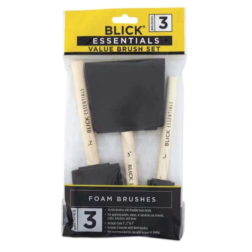 Blick Essentian Value Foam Brush 3-Piece Set