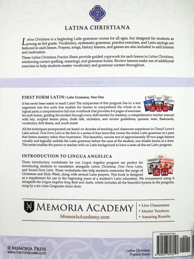 Latina Christiana Practice Sheets