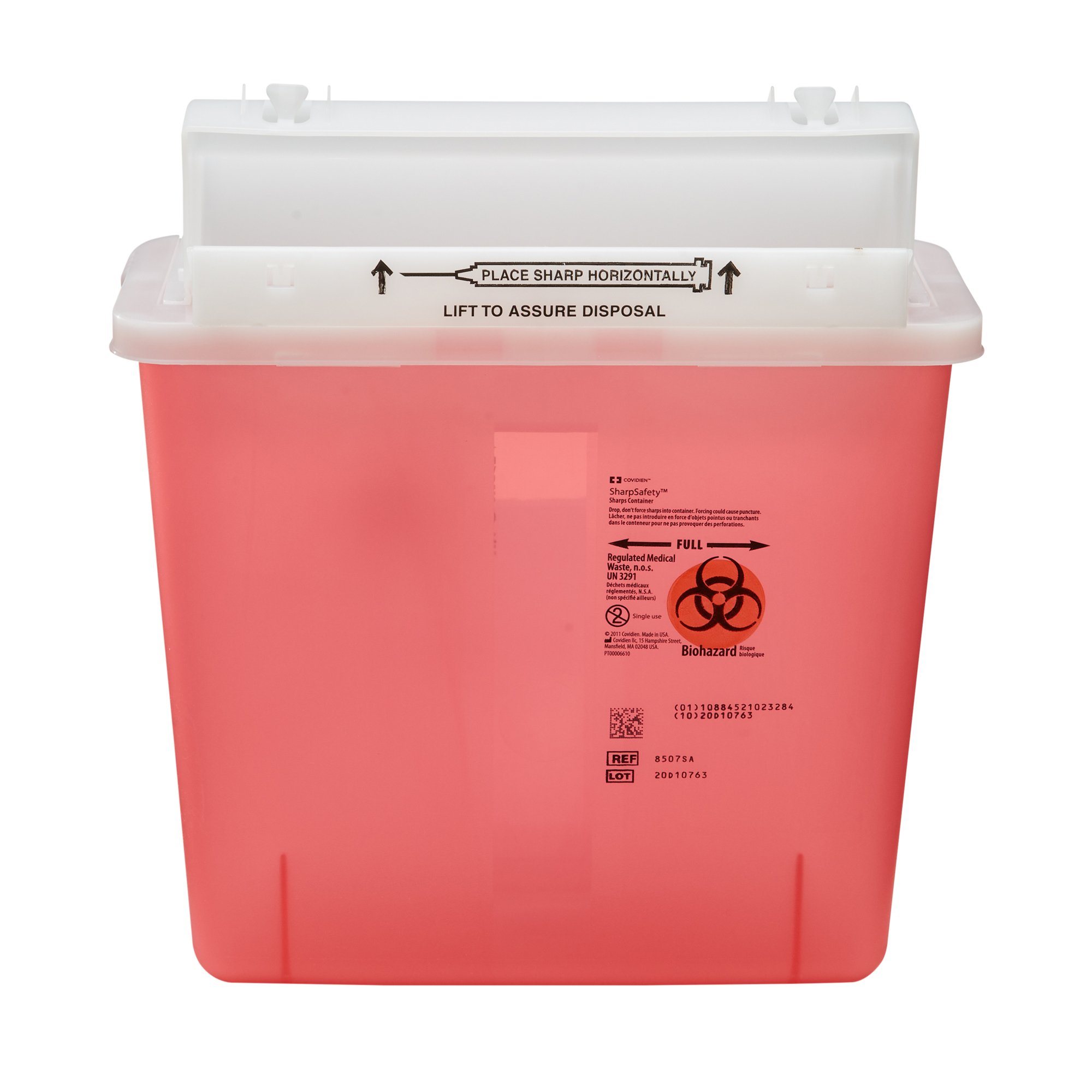 SharpStar In-Room Sharps Container, 1.25 Gallon, 12.5 x 5.5 x 10.75 Inch MK 344297