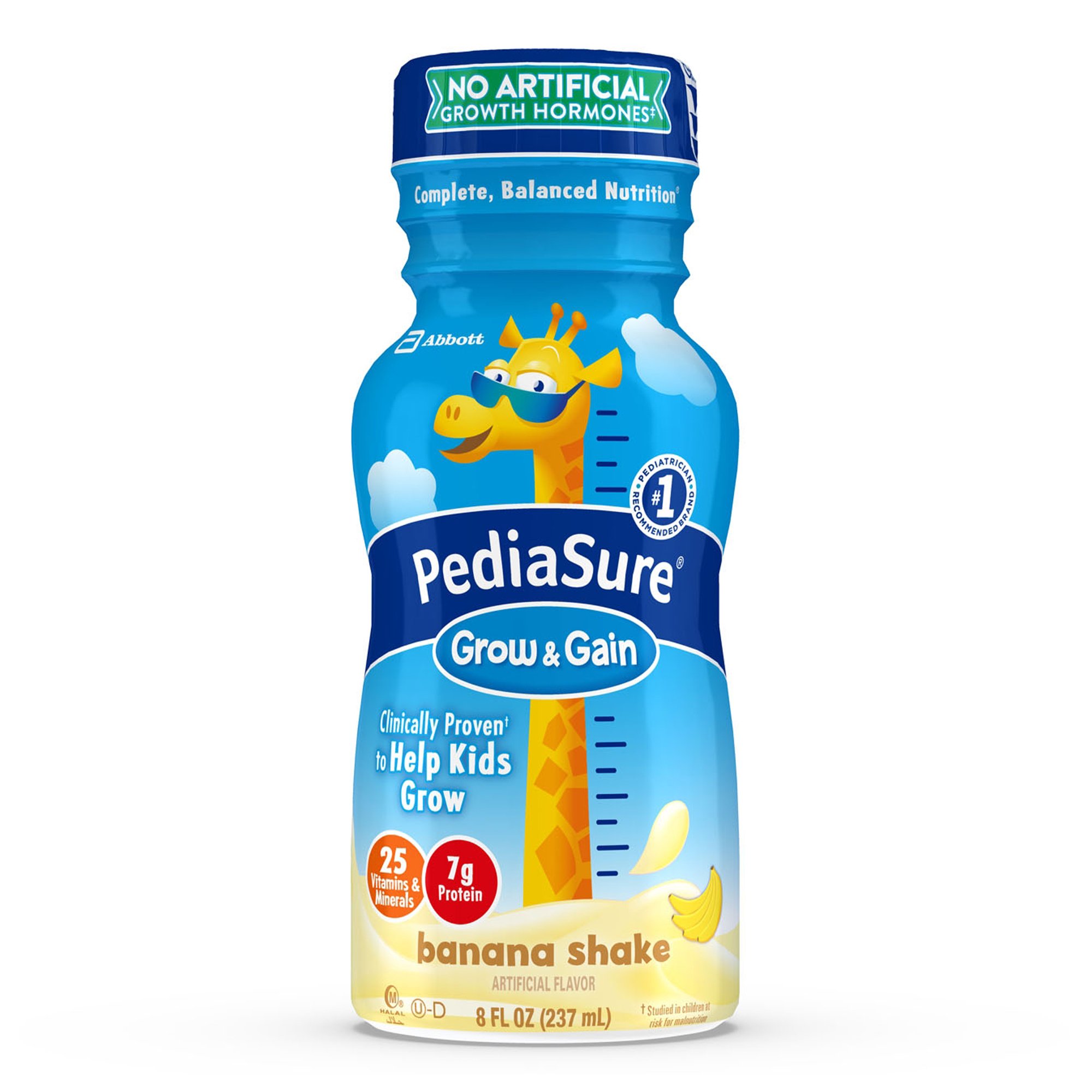 PediaSure Grow & Gain Banana Shake, 8-ounce bottle MK 764399