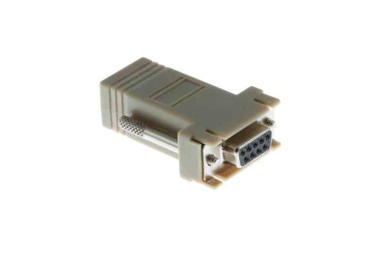 DB9 Female to RJ45 Female Modular Adapter