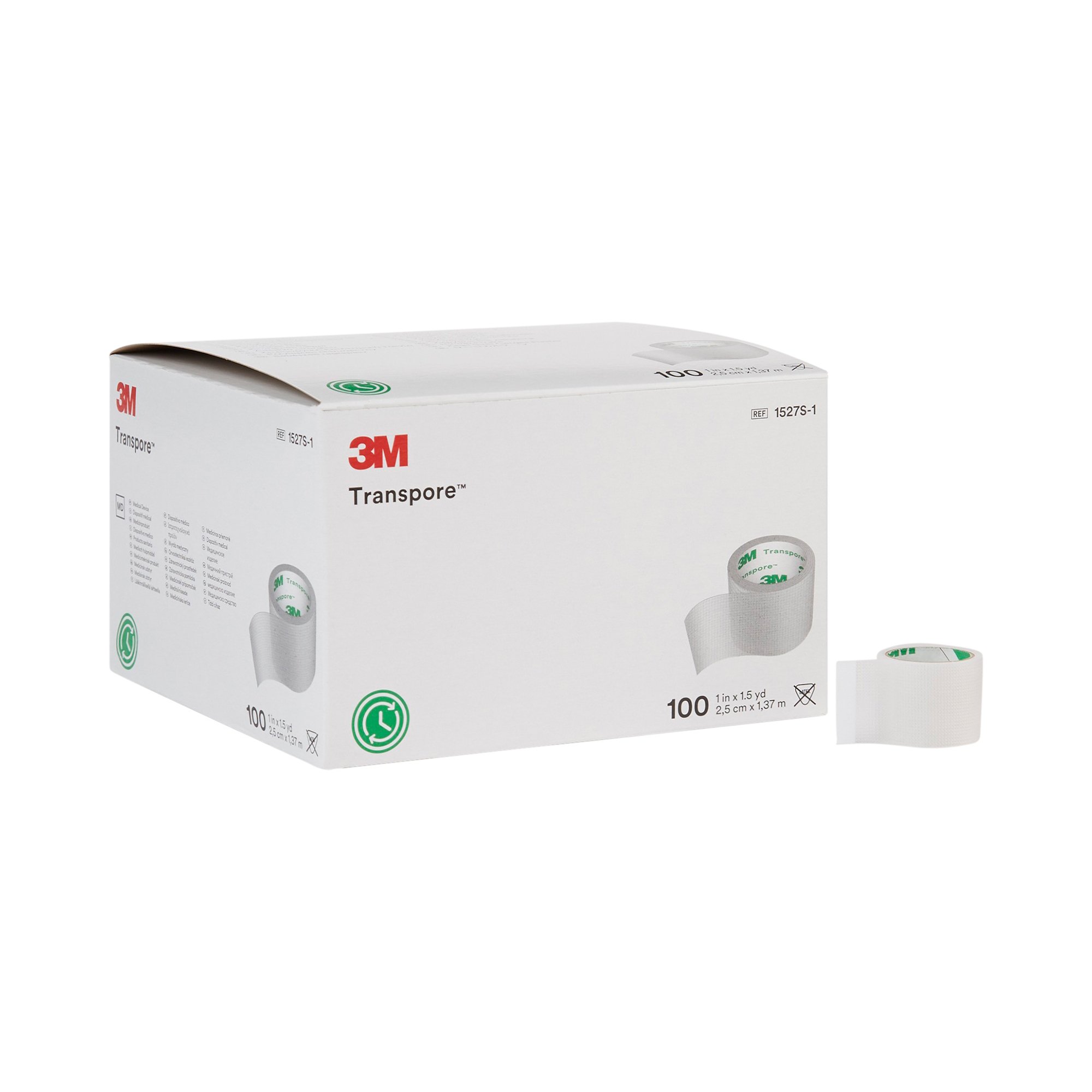 3M Transpore Plastic Medical Tape, 1 Inch x 1-1/2 Yard, Transparent MK 6188