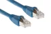 Cat6A Shielded Ethernet Patch Cable, Half-moon Boot, 2 ft, Blue