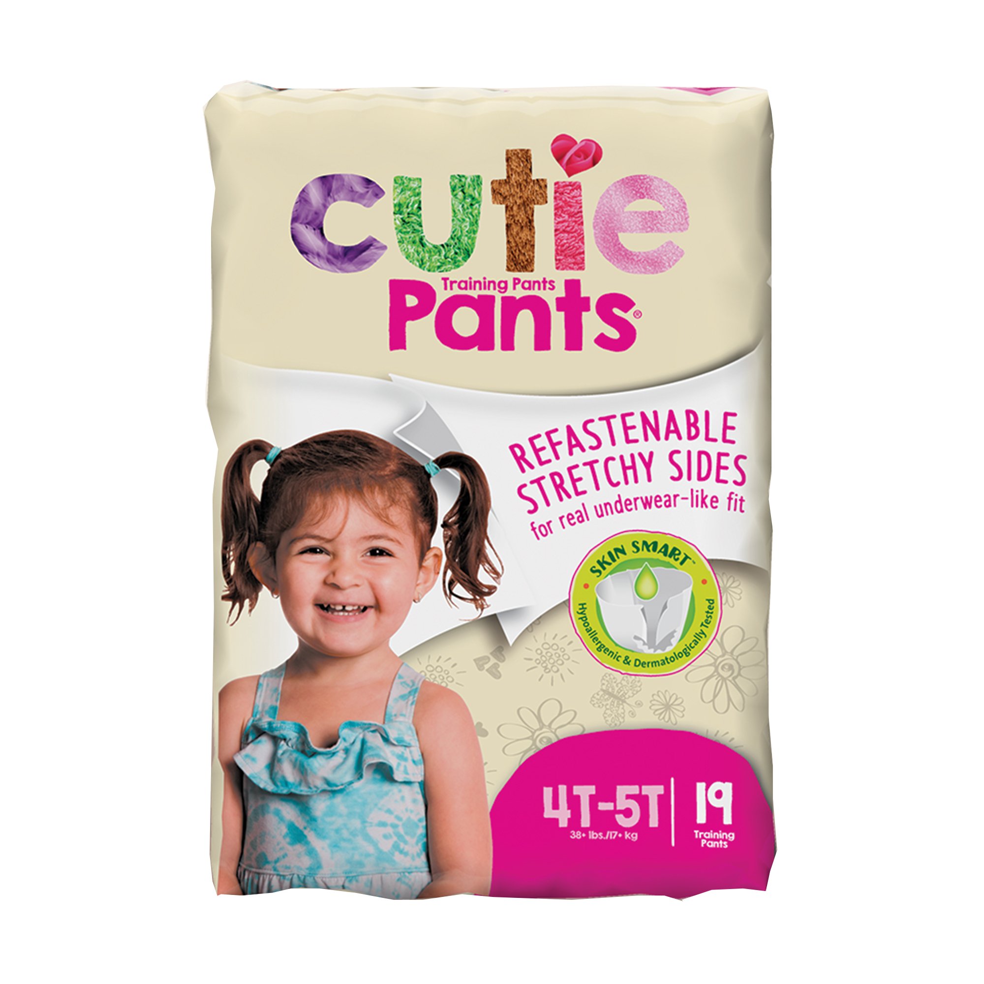 Cutie Pants Toddler Training Pants, Pink Princess Print, 4T  5T, Over 35 lbs. MK 831582