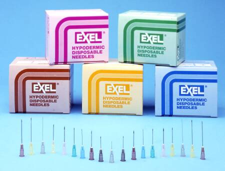 Hypodermic Needle EXELInt 3/4 Inch Length 22 Gauge Regular Wall Without Safety MK 408881