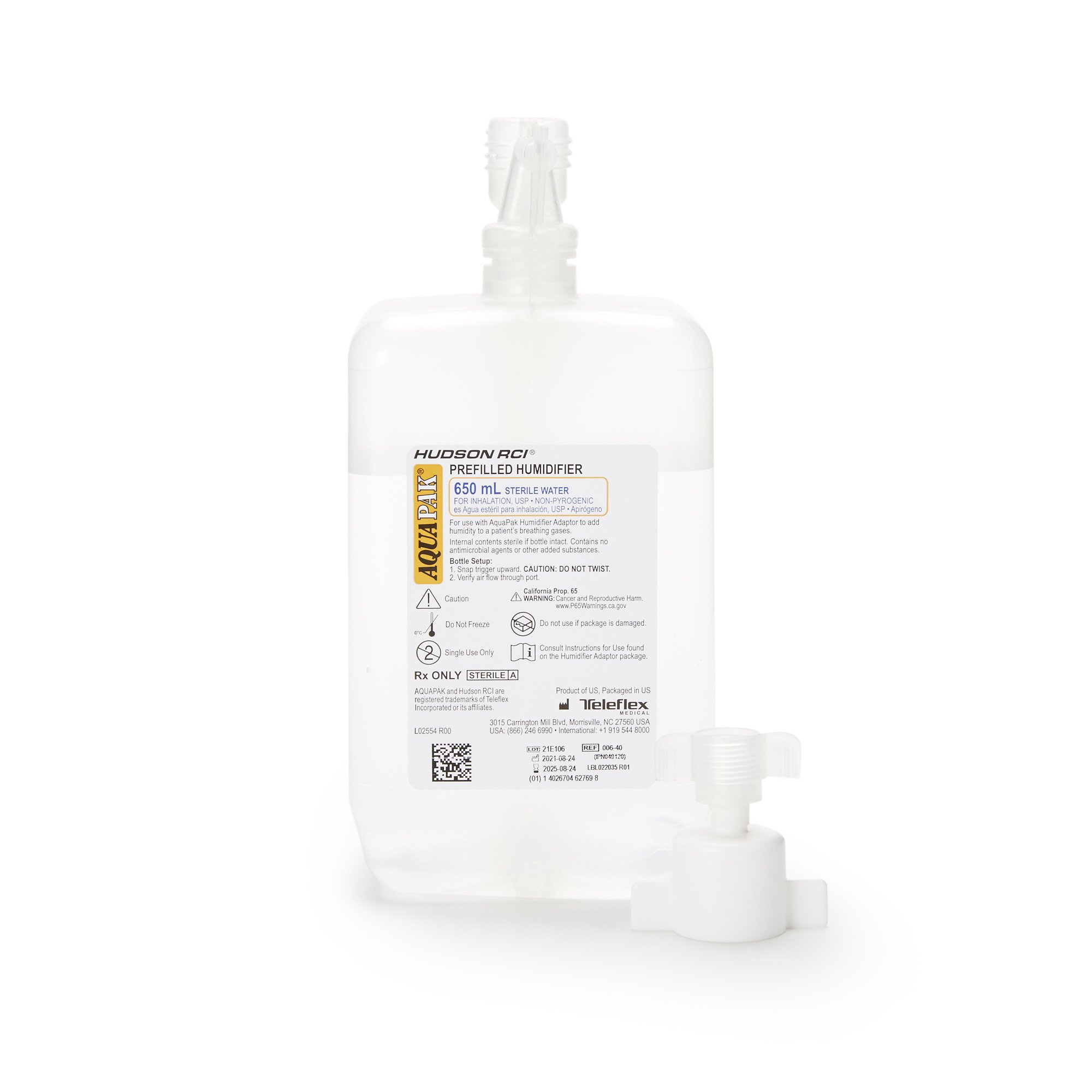 Aquapak Prefilled Bubble Humidifier Kit, 650 mL MK 60228