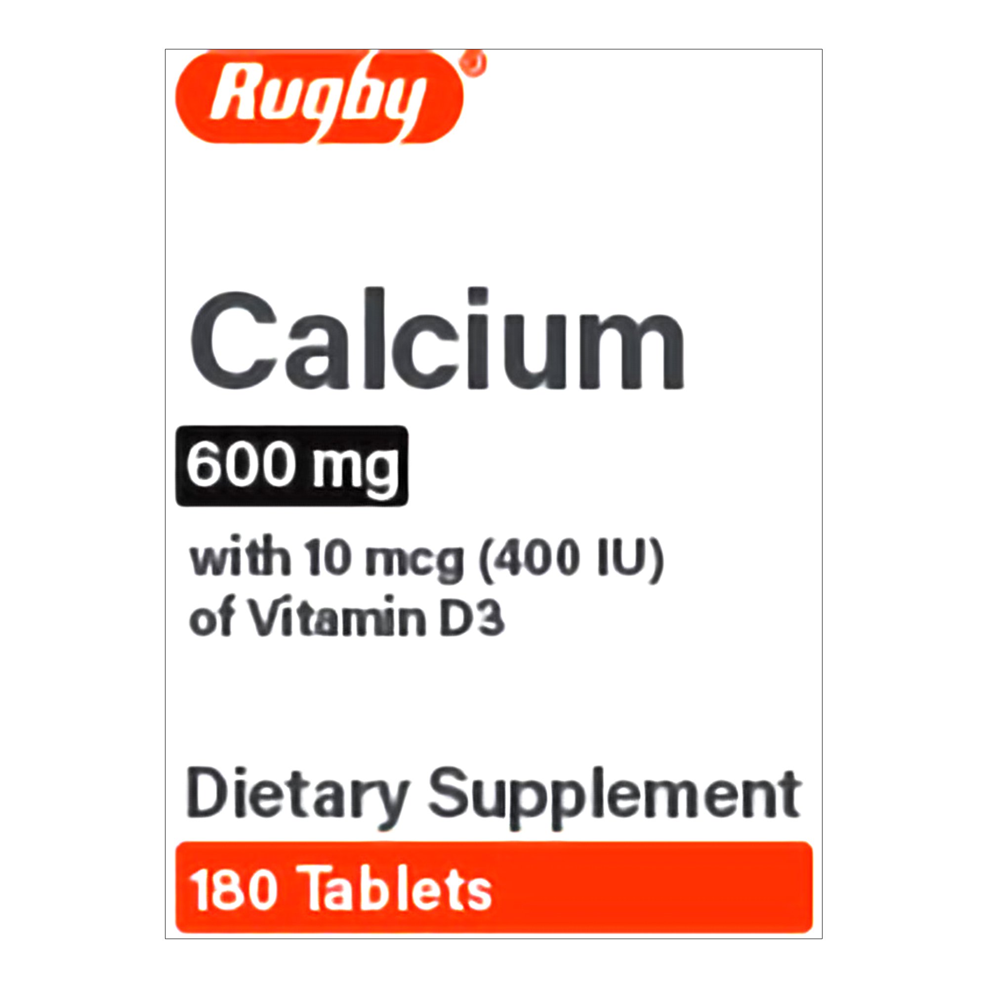 Rugby Calcium / Vitamin D-3 Tablet MK 1177014