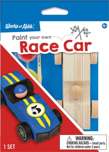 Paint Your Own Small Wood Race Car Painting Kit