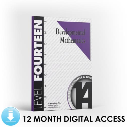 Developmental Math: Level 14 Student Workbook | Fractions: Concepts and Skills (12 Month Access)
