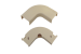 3/4 in Surface Mount Cable Raceway, Flat Elbow, Ivory