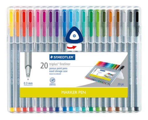 Staedtler Triplus Fineliner Marker Pens - 20 Colors