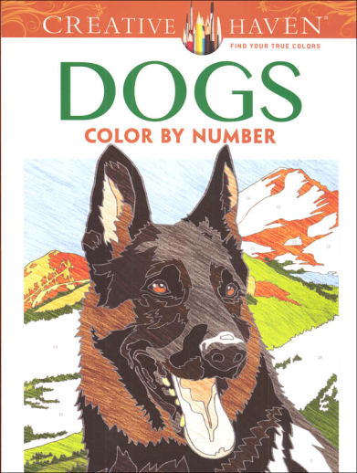Dogs Color by Number Book (Creative Haven)