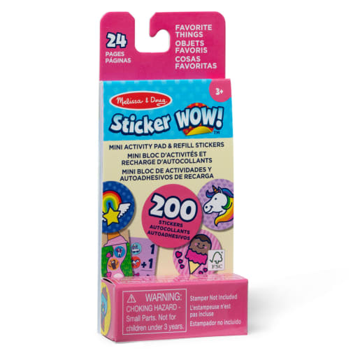 Melissa & Doug Sticker WOW! Mini Activity Pad with Refill Stickers - Favorite Things