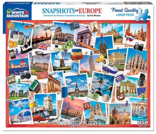 White Mountain Snapshots of Europe Jigsaw Puzzle (1000 piece)