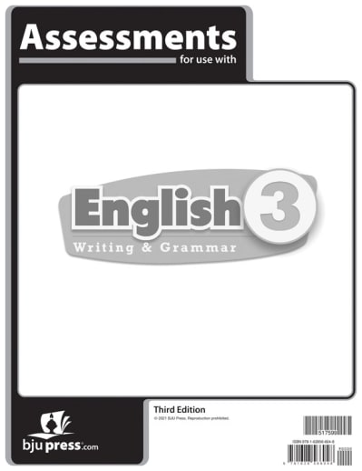 BJU Press English 3 Assessments 3rd Edition