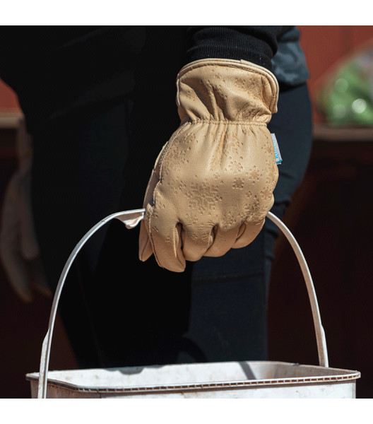 Women's HydroFlector&trade; Lined Water-Resistant Premium Grain Cowhide Driver, Tan, large