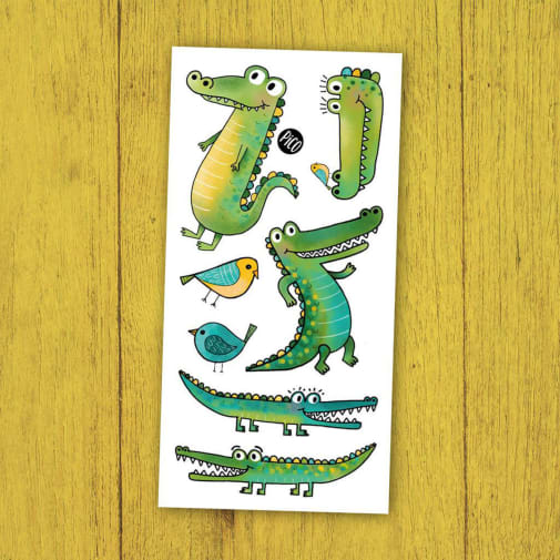 Marco the Crocodile Temporary Tattoos