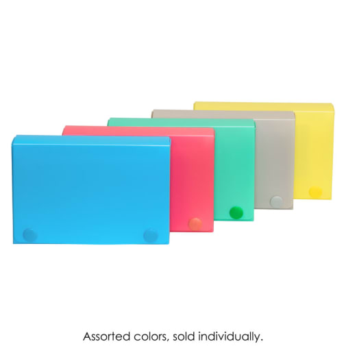 Poly Index Card Case for 3 x 5 Cards - Assorted Colors