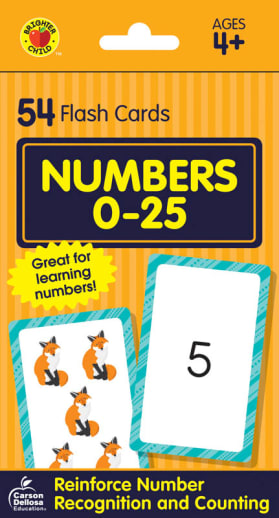 Numbers 0-25 Flash Cards