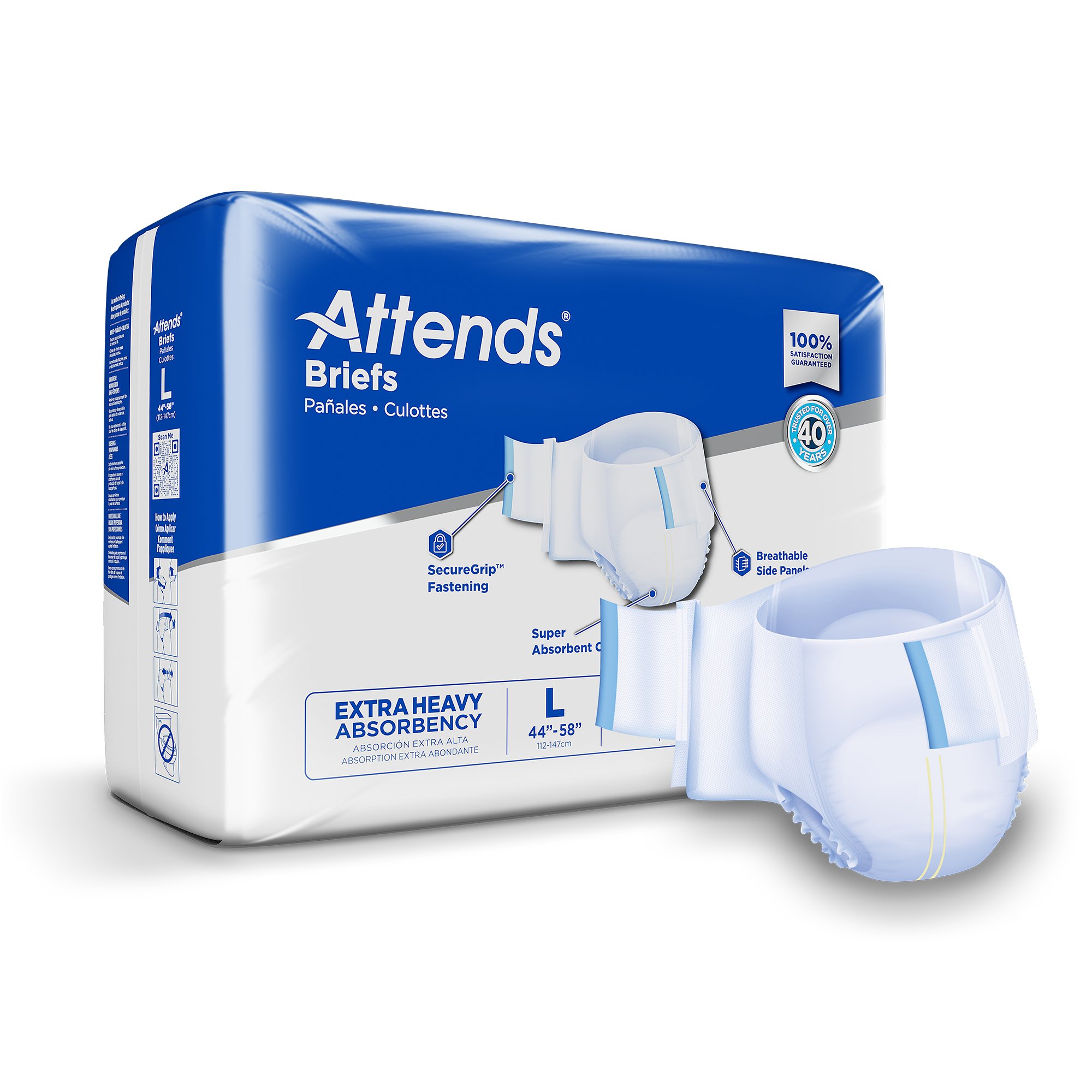 Attends Extra Heavy Absorbency Briefs, Large MK 957930