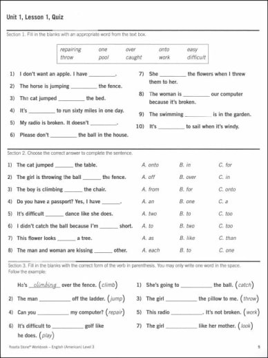 Rosetta Stone English (US) Version 3 Level 3 Workbook Homeschool