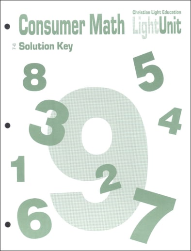 Consumer Math LightUnits Answer Key 7-8