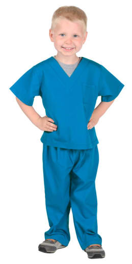 Aeromax Junior Doctor Scrubs size 8/10 (Astor Blue)