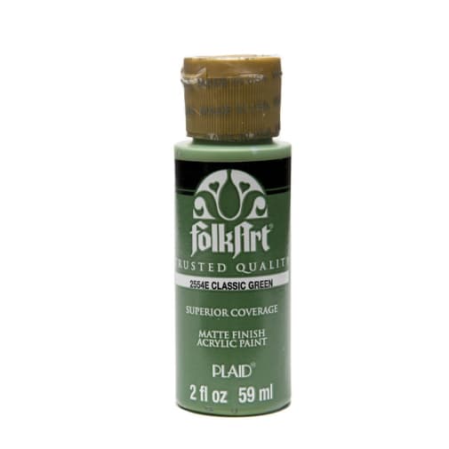 Folkart Color Acrylic Paint Classic Green - 2 oz