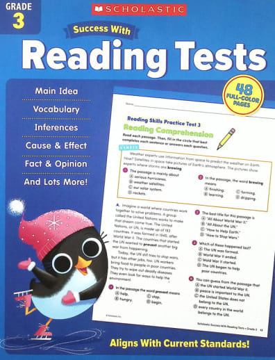Reading Tests Grade 3 (Scholastic Success With)