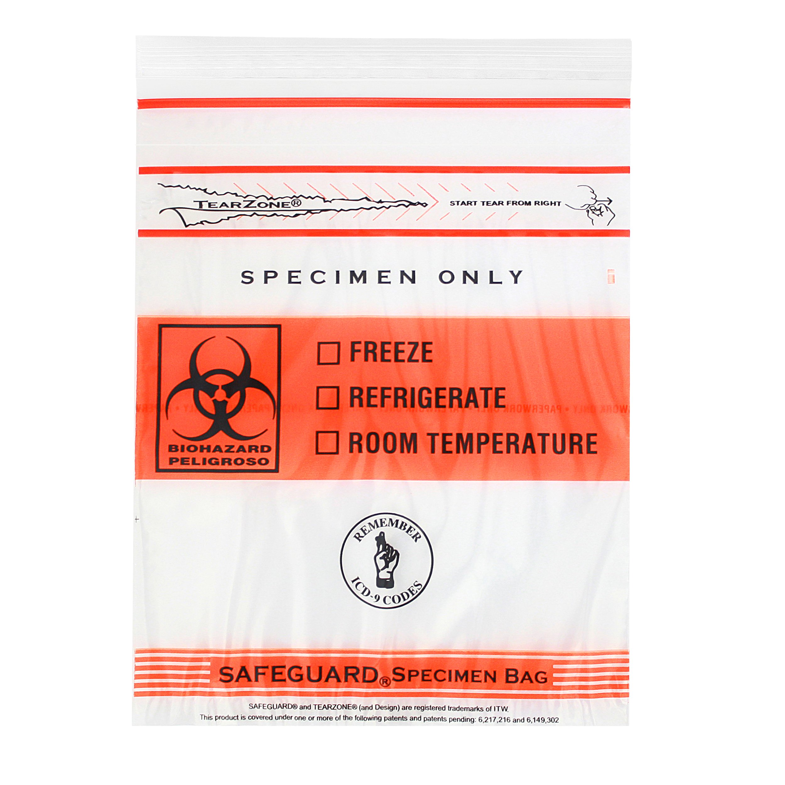 SafeGuard with TearZone Specimen Transport Bag with Document Pouch MK 1014674