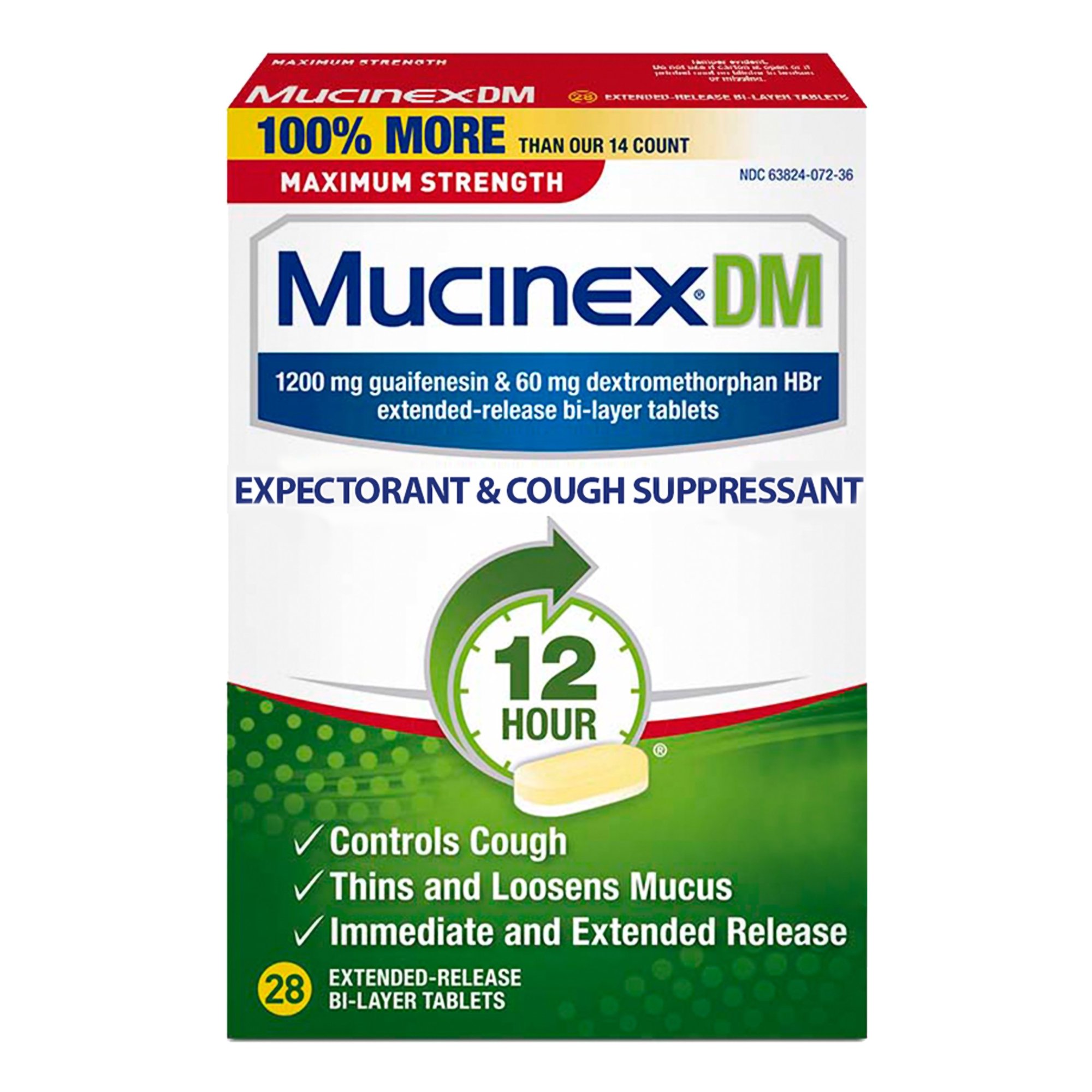 Mucinex DM Guaifenesin / Dextromethorphan Cold and Cough Relief MK 1101457