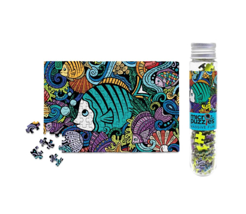 MicroPuzzles Fish Doodle 150-Piece Jigsaw Puzzle