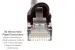 Cat5e Shielded Ethernet Patch Cable, Half-moon Boot, 12 ft, Black